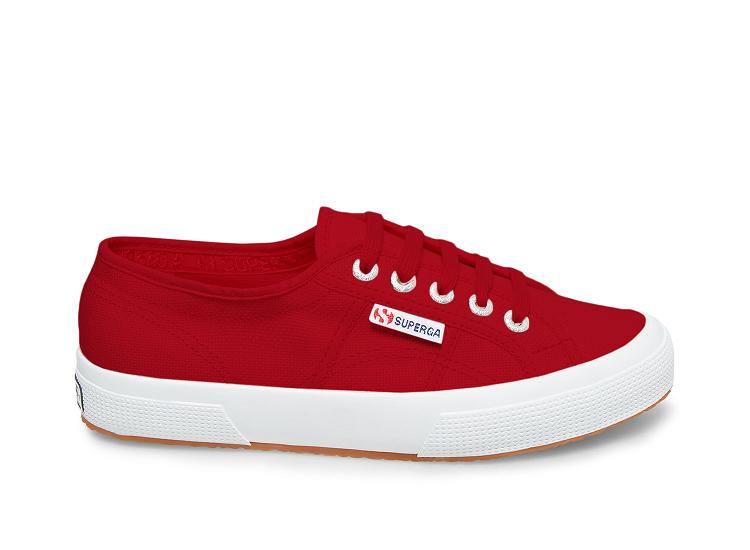 Superga 2750 Cotu Classic Red Fabric - Mens Superga Classic Shoes